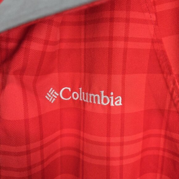 Columbia Women's Interchange Omni Tech 3 In 1 Red Plaid Ski Jacket - Picture 5 of 8